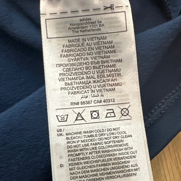 Adidas Cold Ready Gear Zipper Blue White Women’s Long Sleeve Top Small - Picture 5 of 5